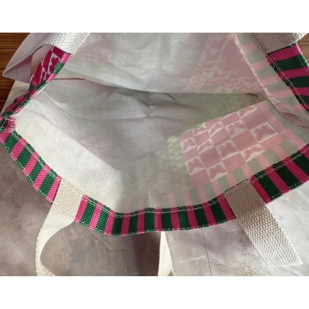 Wicked Witch Pink & Green Patchwork Tote Bag Canvas Shopping Bag MEIKIUP‎